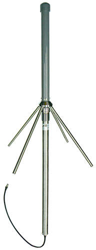 Ruggedised VHF high band scaled monocone, 316 stainless steel, 148-174MHz, 500W, 0dBd – 1.3m